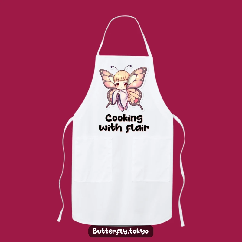 Funny Butterfly Kimono Apron: Chef's Humorous Kitchen Essential, Gift Idea
