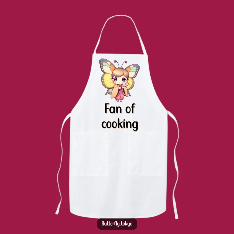 Funny Butterfly Kimono Fan Dancer Apron - Colorful Kitchen Humor