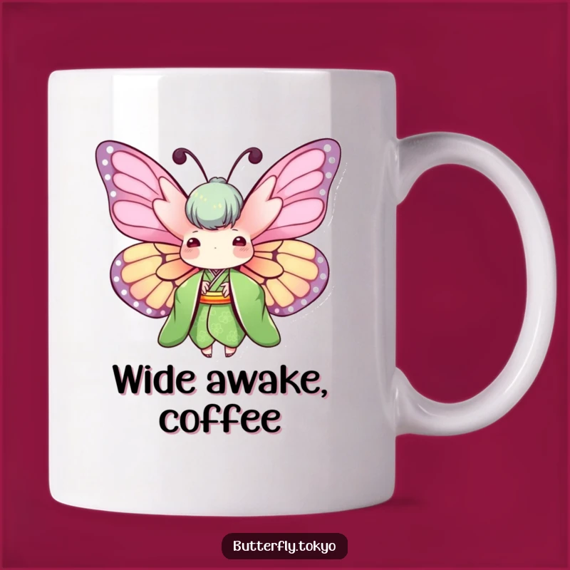 Funny Butterfly Green Kimono Mug: Embrace Nature's Beauty Gift