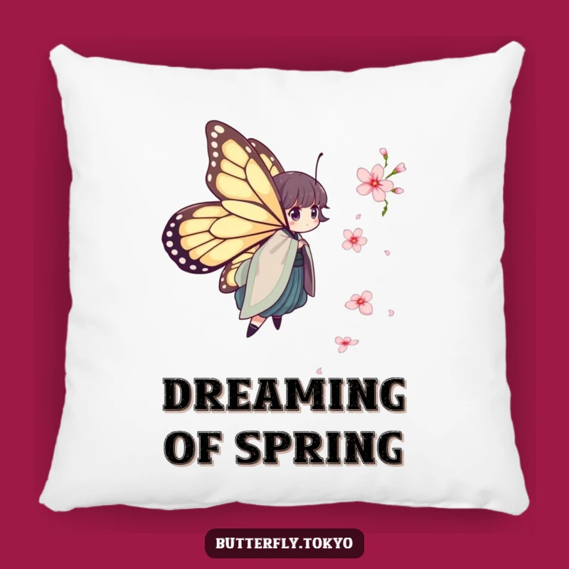 Funny Butterfly Kimono Pillow: Soft & Whimsical Decor, Humorous Gift