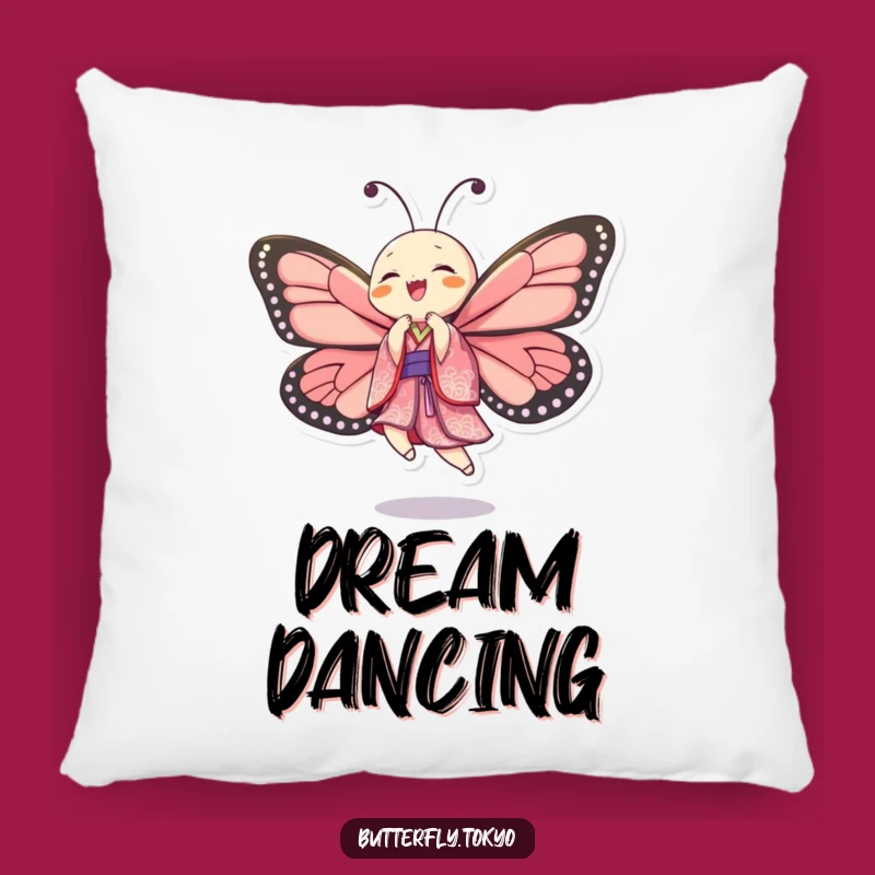 Funny Butterfly Kimono Dancer Pillow - Cozy Joy & Humorous Accent