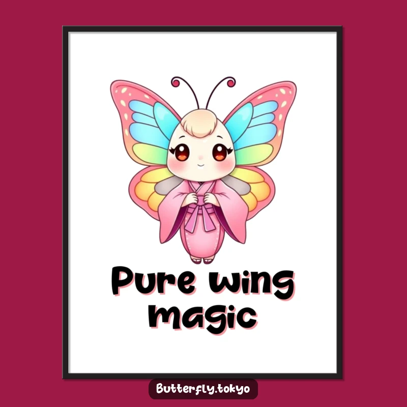 Funny Butterfly Pink Kimono Digital Art: Instant Artistic Elegance
