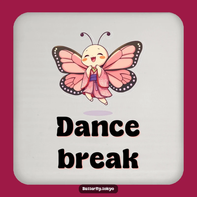 Funny Butterfly Kimono Dancer Coasters - Joyful Art & Humorous Protection