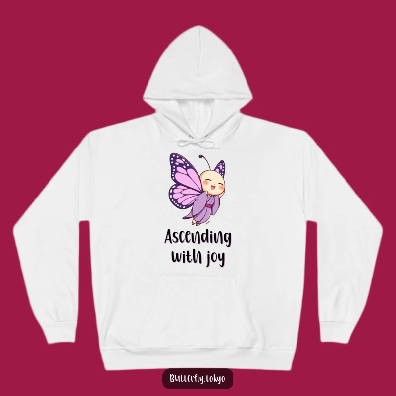 Funny Butterfly Purple Kimono Hoodie: Cozy Comfort for Uplifting Days