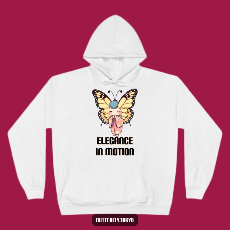 Funny Butterfly Kimono Cozy Hoodie - Warm, Graceful & Humorous Art
