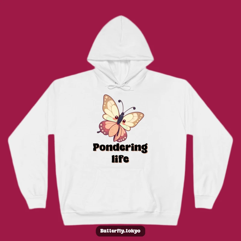Funny Butterfly Patterned Kimono Hoodie: Cozy Comfort for Curious Minds
