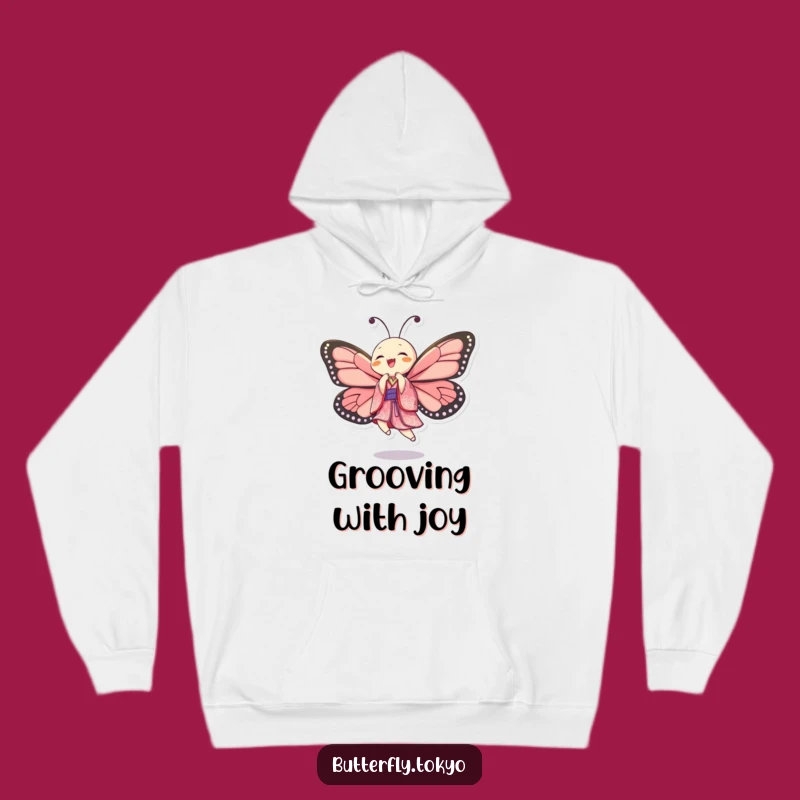 Funny Butterfly Kimono Dancer Hoodie - Cozy & Joyful Humorous Art