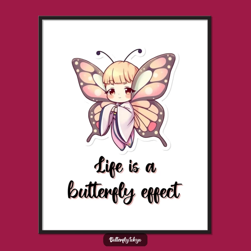 Funny Free Printable Wall Art: Butterfly Kimono Grace - Downloadable Art For Your Home!