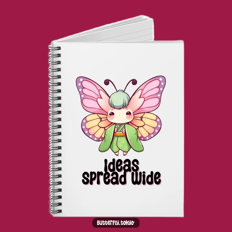 Funny Butterfly Green Kimono Notebook: Jot Down Nature's Wonders