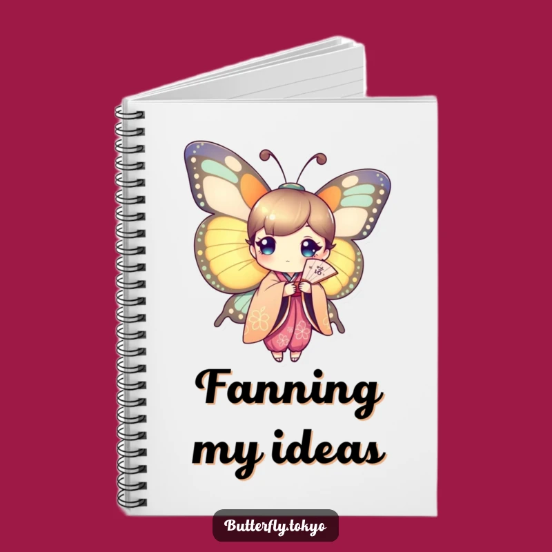 Funny Butterfly Kimono Fan Journal - Colorful Notes & Humorous Cover