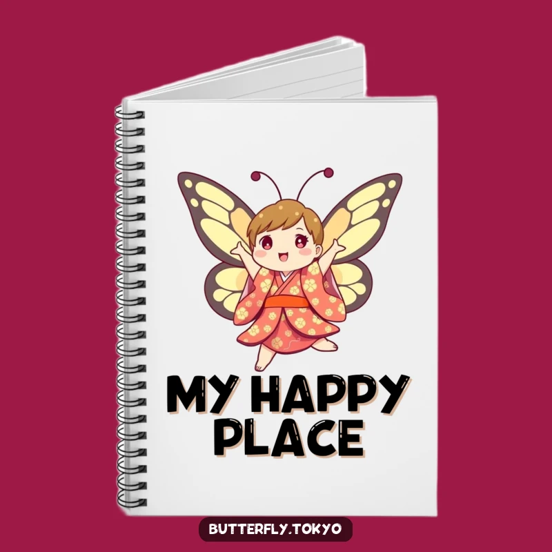 Funny Butterfly Kimono Notebook: Energetic Journal for Happy Thoughts