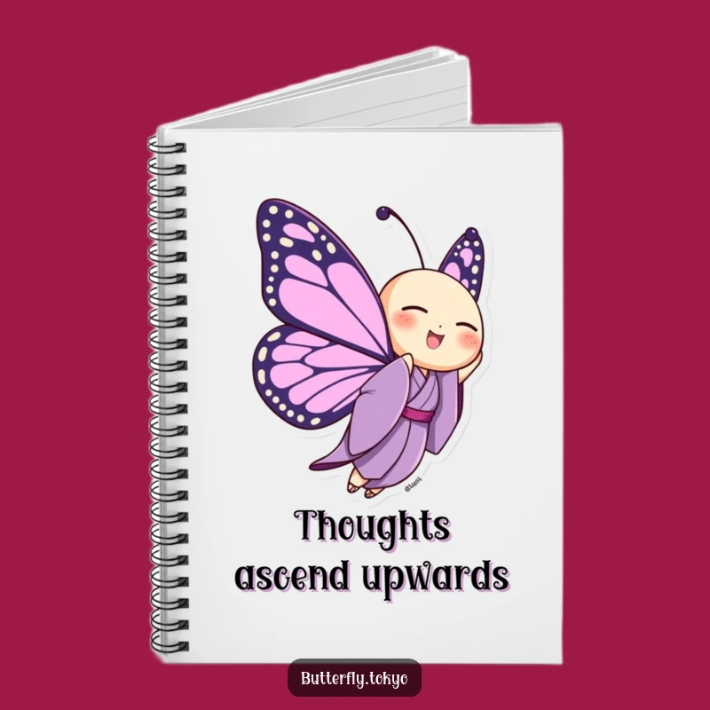 Funny Butterfly Purple Kimono Notebook: Jot Down Joyful Aspirations