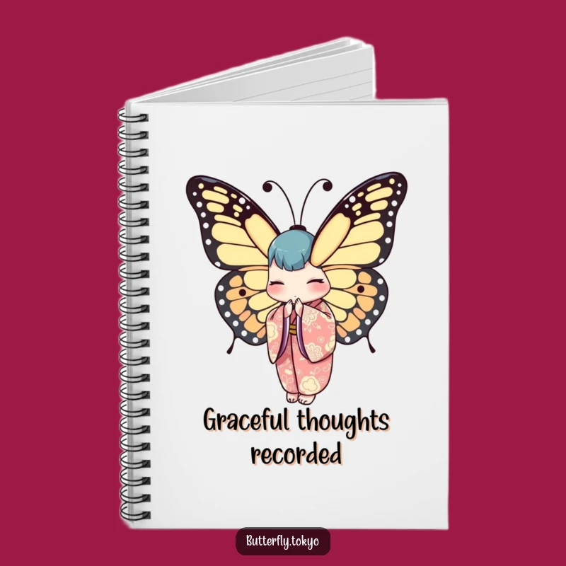 Funny Butterfly Kimono Journal - Elegant Thoughts, Humorous Cover