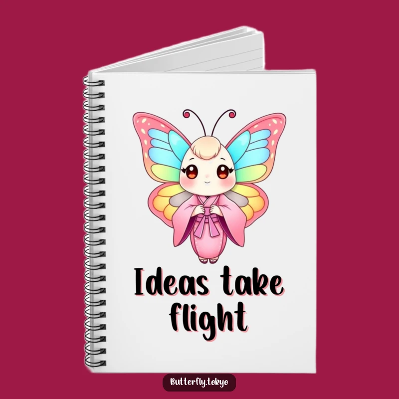 Funny Butterfly Pink Kimono Notebook: Jot Down Ideas with Artistic Flair
