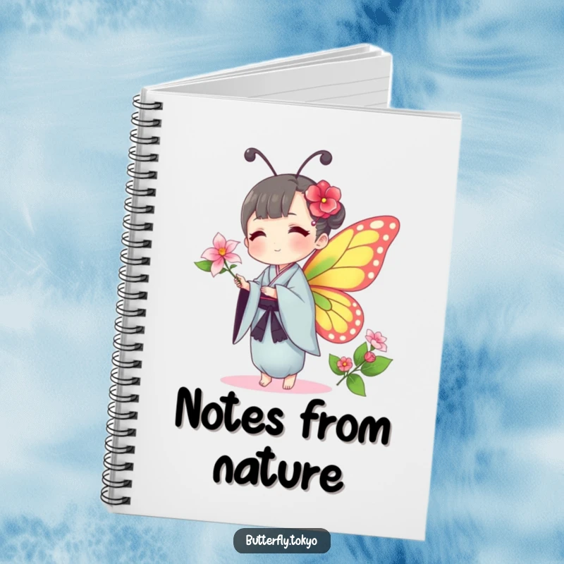 Funny Butterfly Kimono Notebook: A humorous and gentle butterfly in a traditional kimono, ready to record kind thoughts.