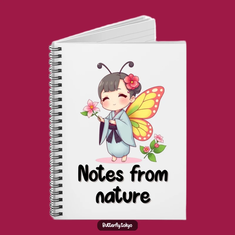 Funny Butterfly Kimono Notebook: Gentle Journal for Kind Thoughts