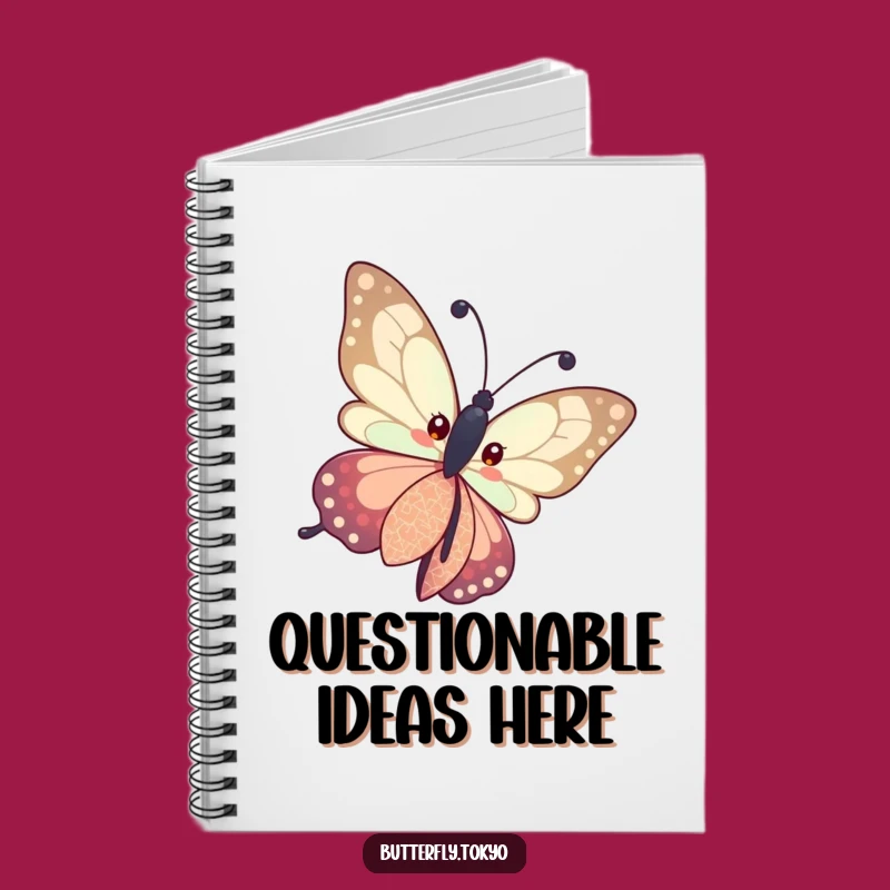 Funny Butterfly Patterned Kimono Notebook: Jot Down Curious Thoughts