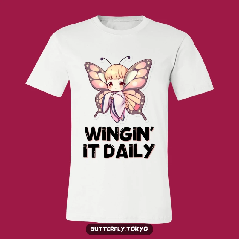 Funny Butterfly Kimono T-Shirt: Graceful Butterfly Design, Humorous & Stylish Tee
