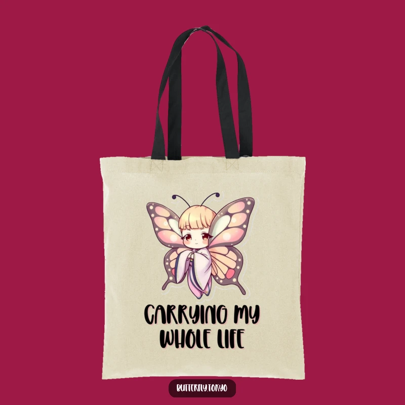 Funny Butterfly Kimono Tote Bag: Chic & Humorous Carry-all, Perfect Gift