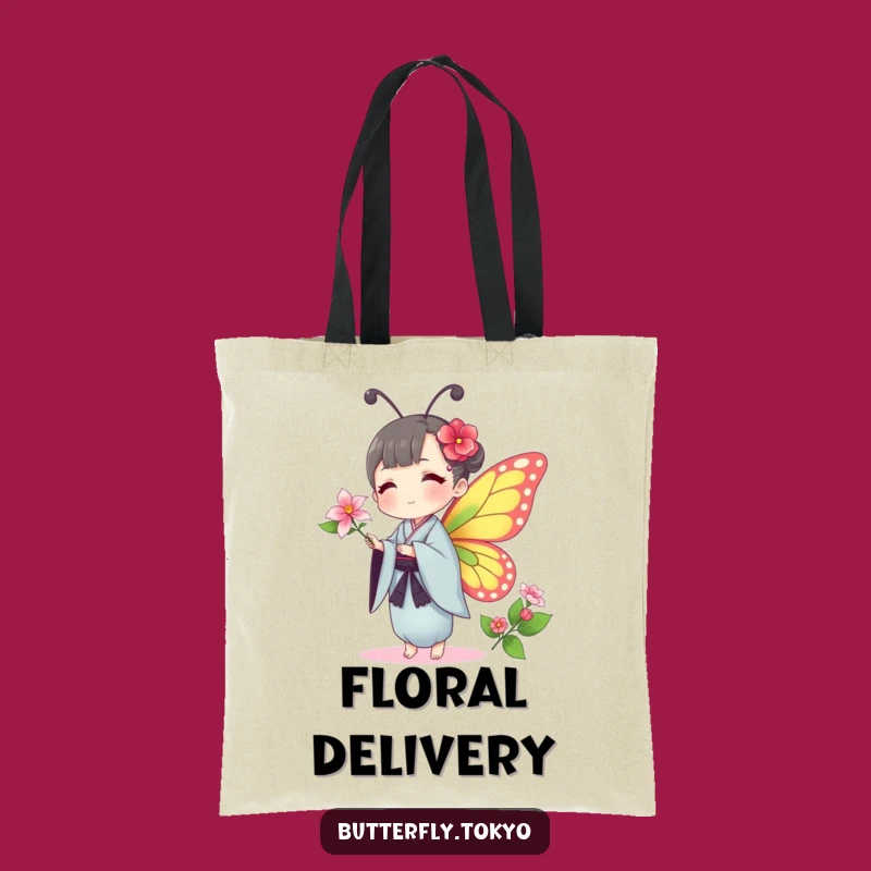 Funny Butterfly Kimono Tote Bag: Elegant & Humorous Carry-all