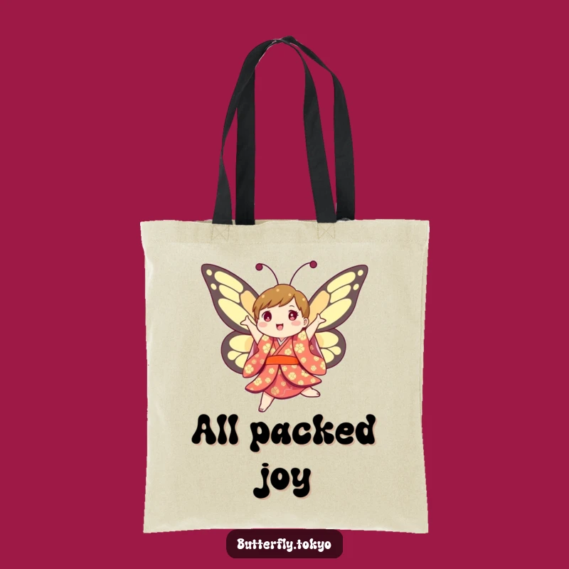 Funny Butterfly Kimono Tote Bag: Vibrant & Humorous Carry-all
