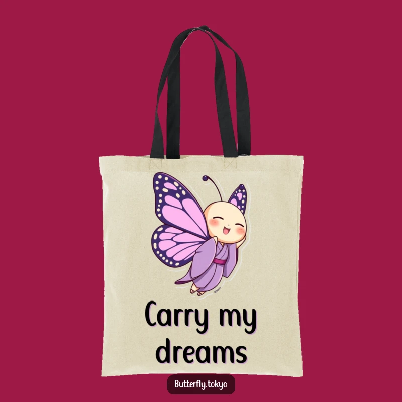 Funny Butterfly Purple Kimono Tote Bag: Carry Your Joy Upwards